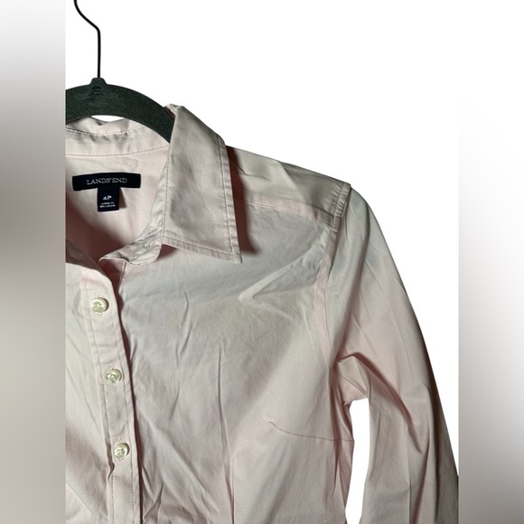 Lands’ End Petite Button Down Shirt Light Pink Size 4P - Picture 2 of 6